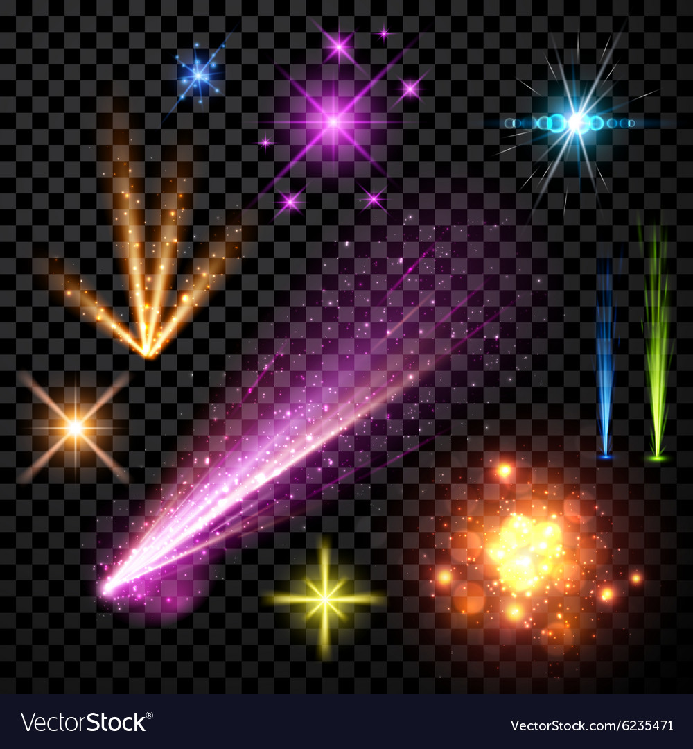 Festive color firework set Royalty Free Vector Image