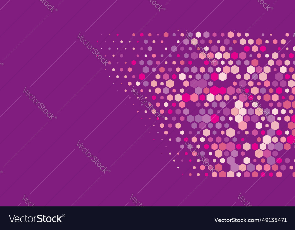 Geometric multi size hexagon with color