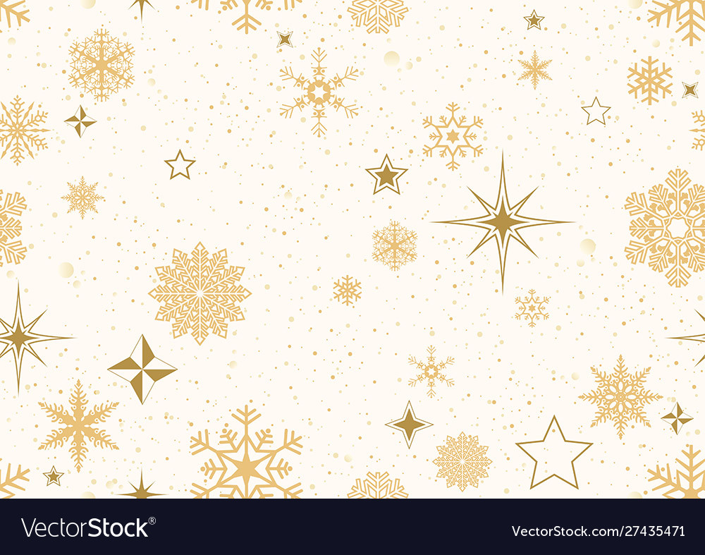 Golden Snowflake Weihnachtsmuster