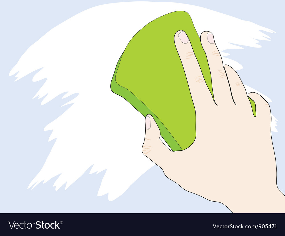 Hand with sponge