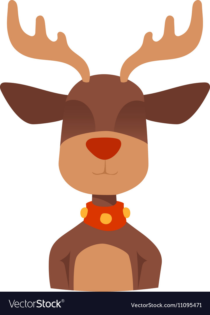 Happy cartoon christmas reindeer