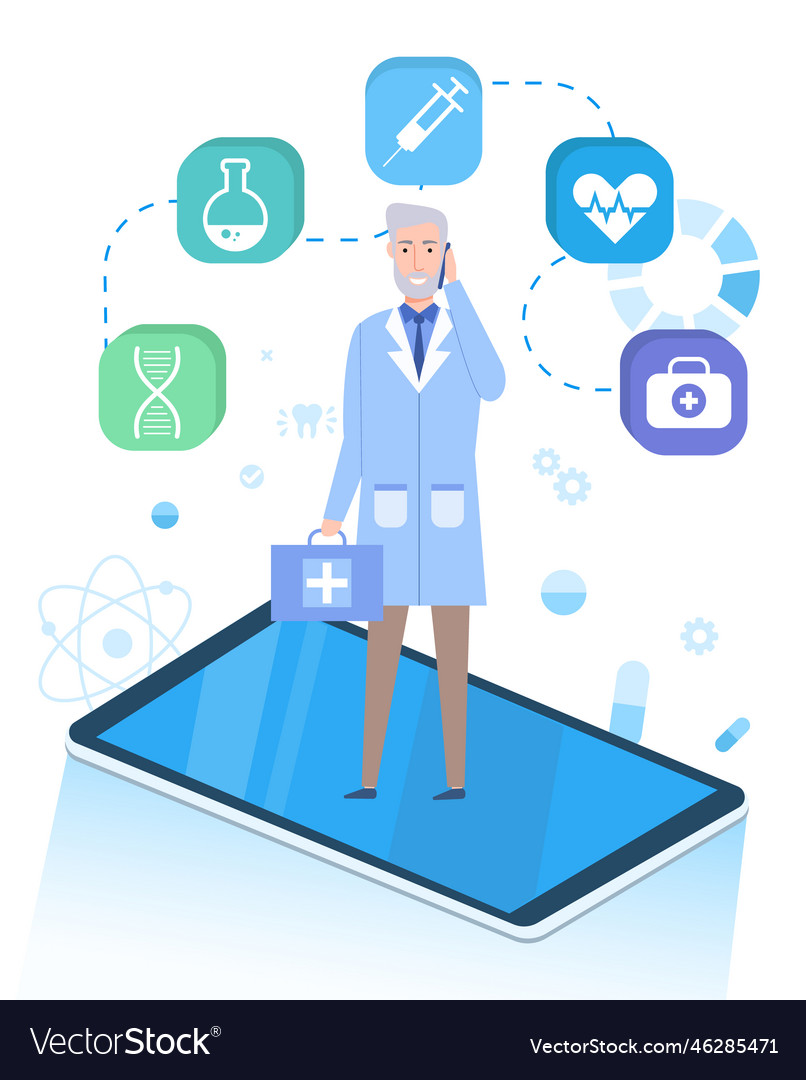 Isometric of smartphone doctor