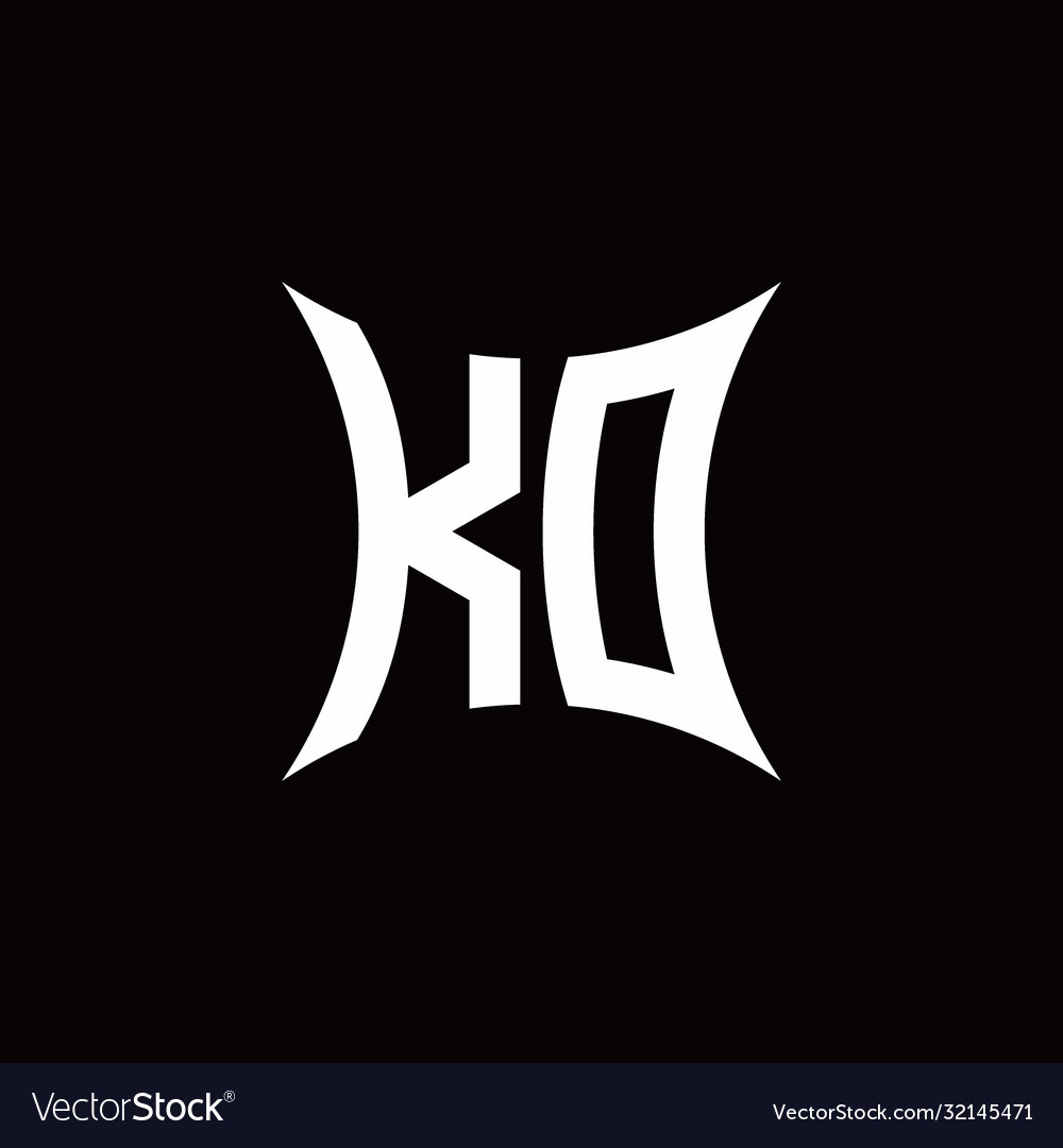 Kd monogram logo with sharped shape design