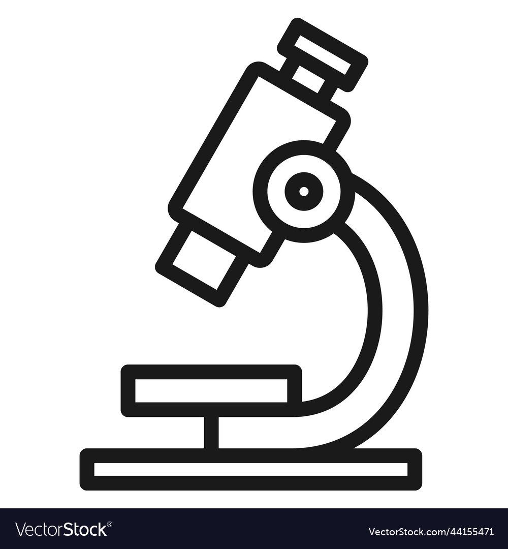 Laboratory microscope line icon lab concept