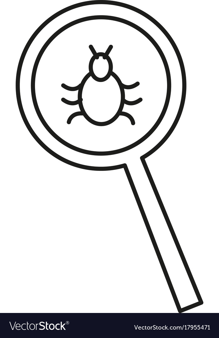 Malware bug search icon