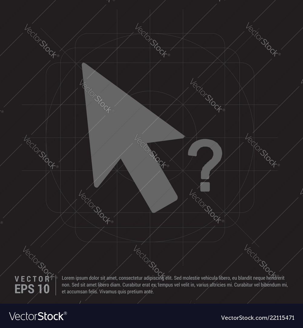 Mousecursor question mark icon vector image Mousecursor question mark icon