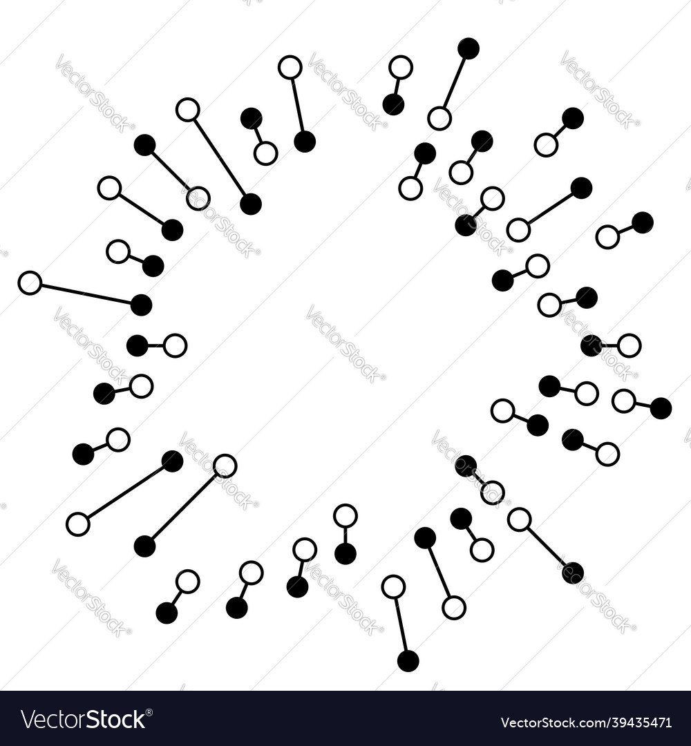 Radial radiating lines with nodes nodal points vector image Radial radiating lines with nodes nodal points