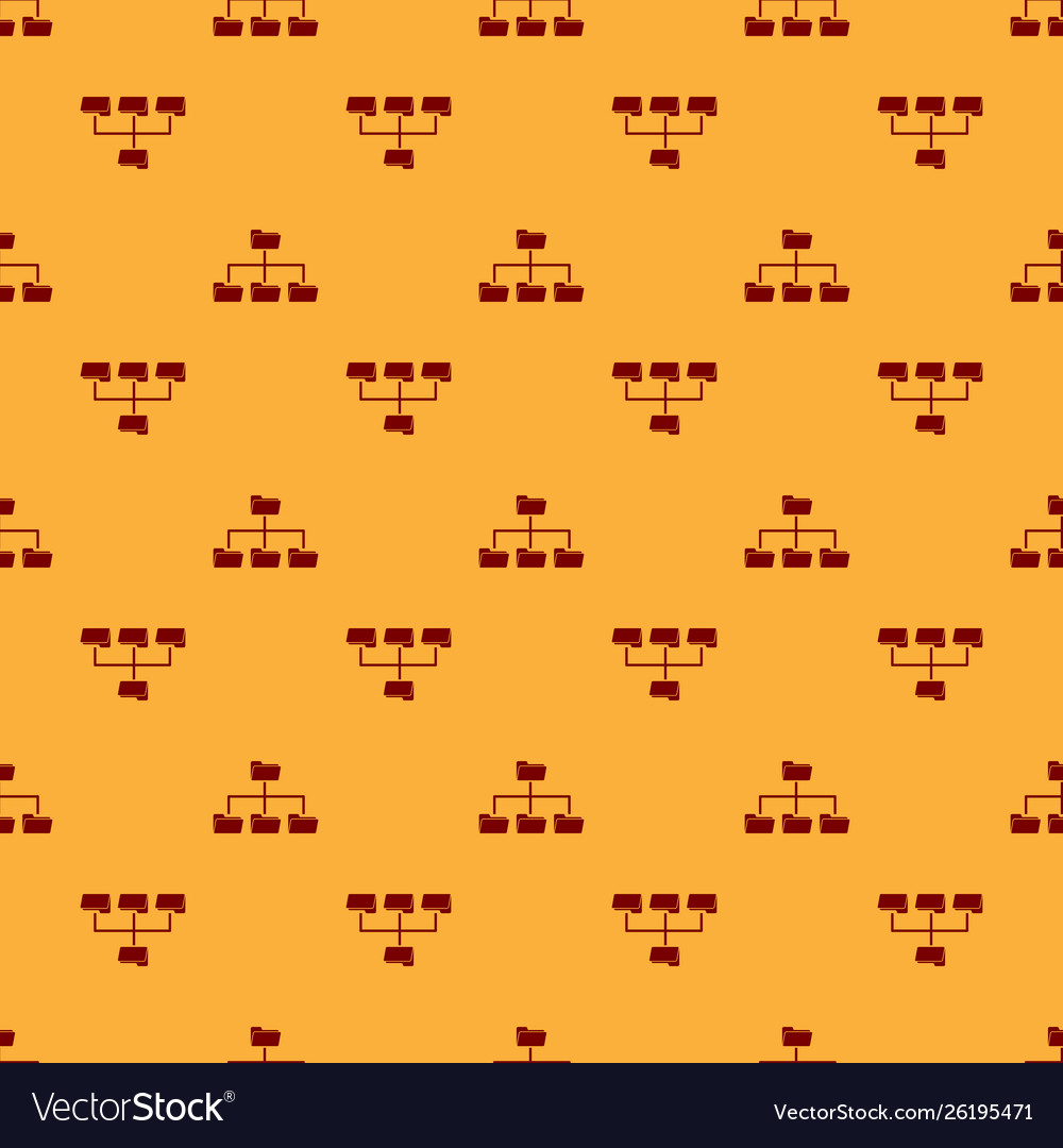 Red folder tree icon isolated seamless pattern vector image Red folder tree icon isolated seamless pattern