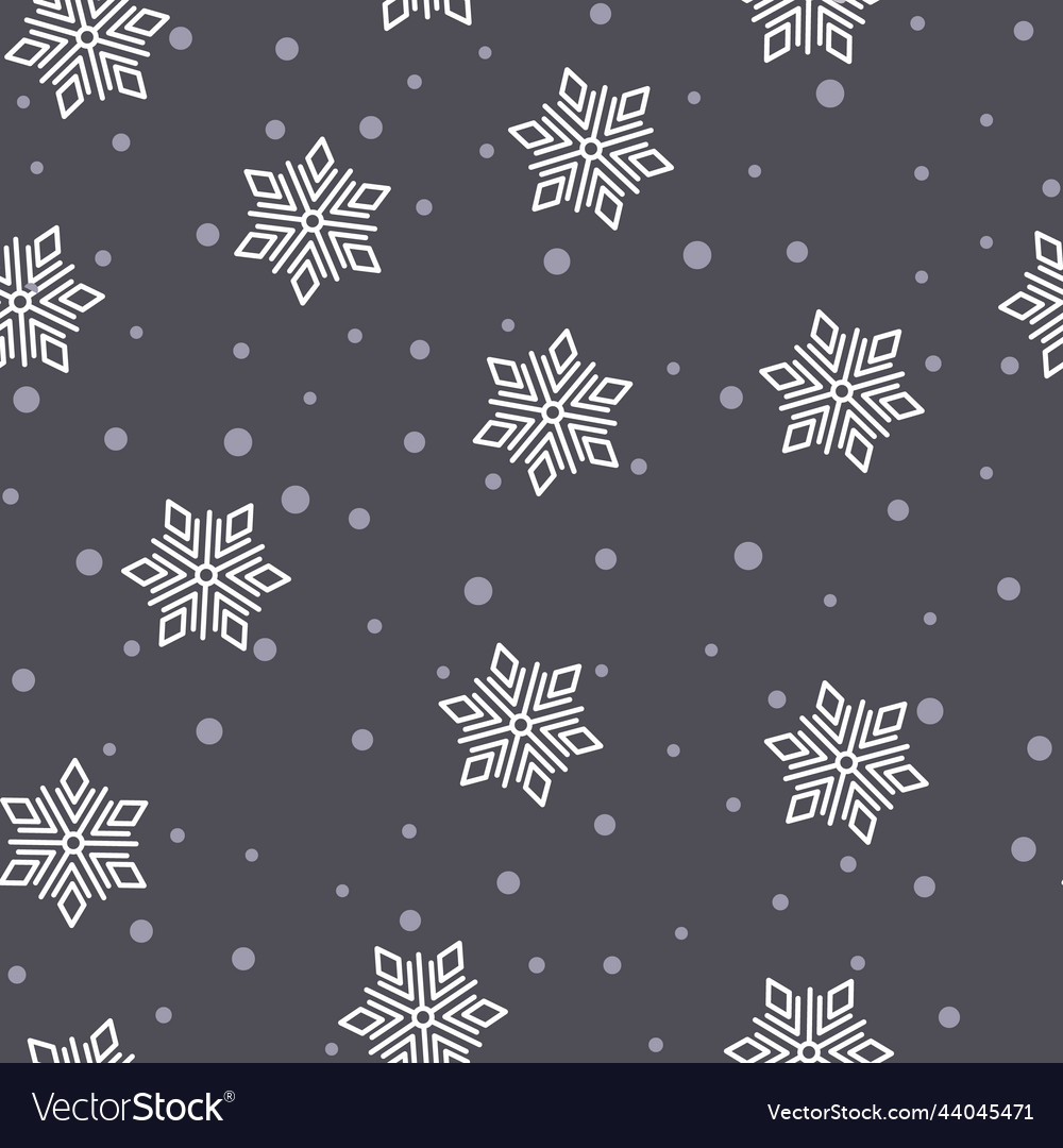 Snowflake seamless pattern new year