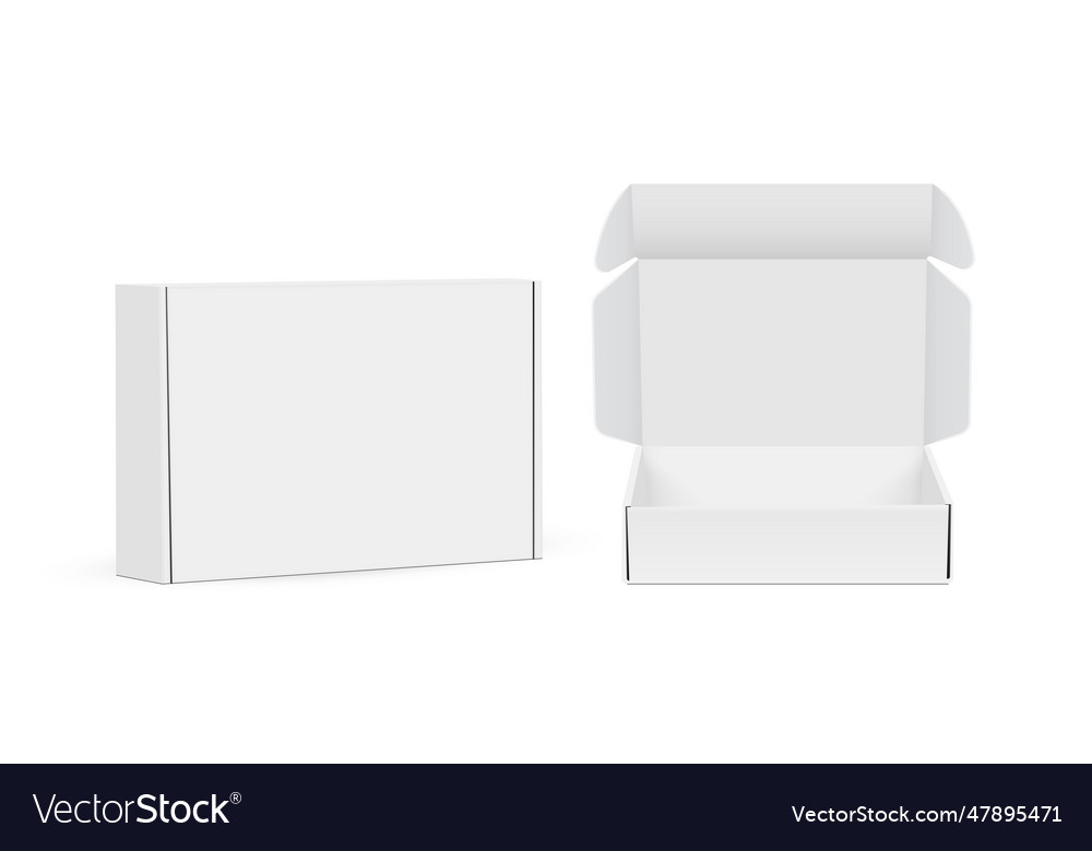 Two blank packaging boxes mockups