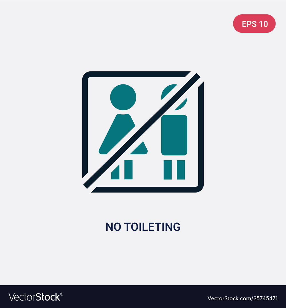 Two color no toileting icon from maps and flags vector image Two color no toileting icon from maps and flags