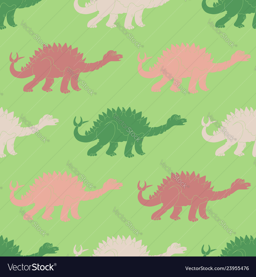 A seamless repeating pattern of dinosaur
