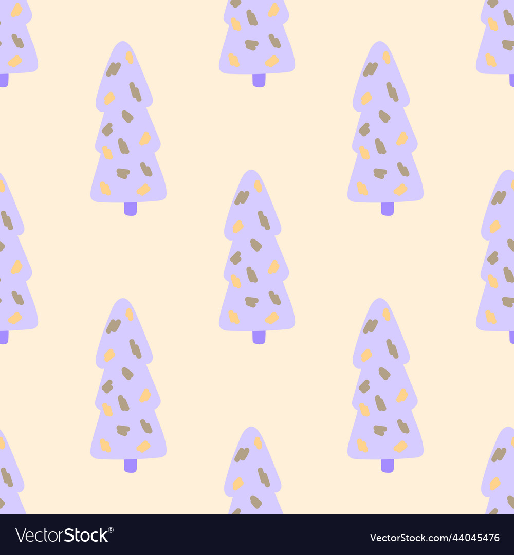 Christmas tree and snowflake seamless pattern new