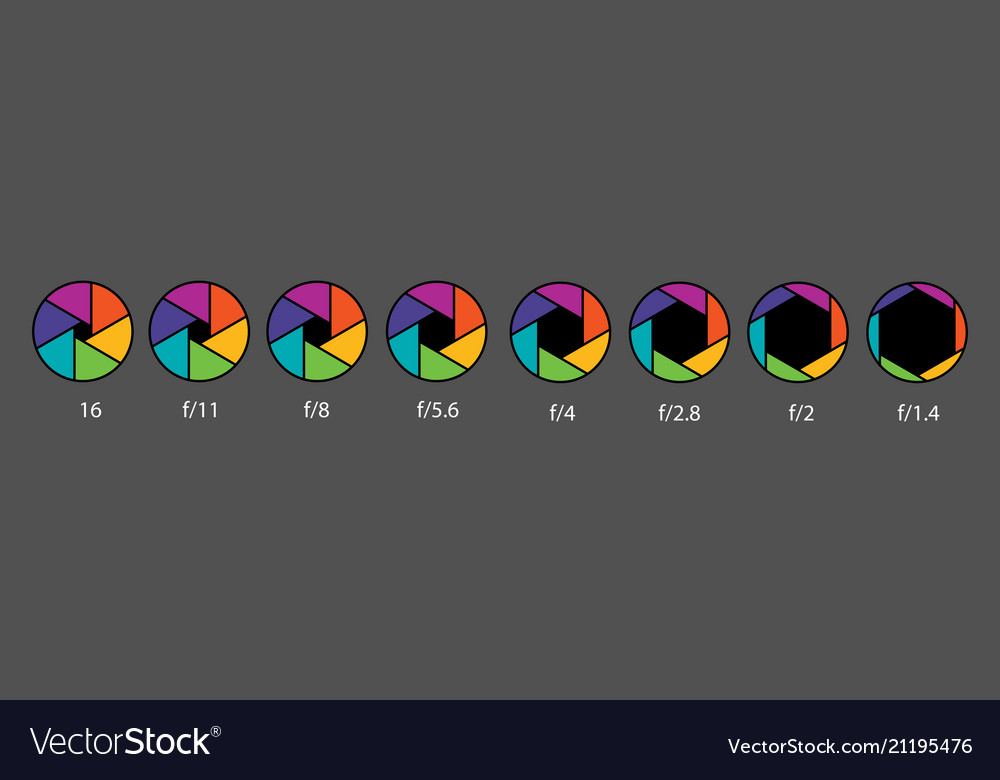 Creative of camera shutter Royalty Free Vector Image