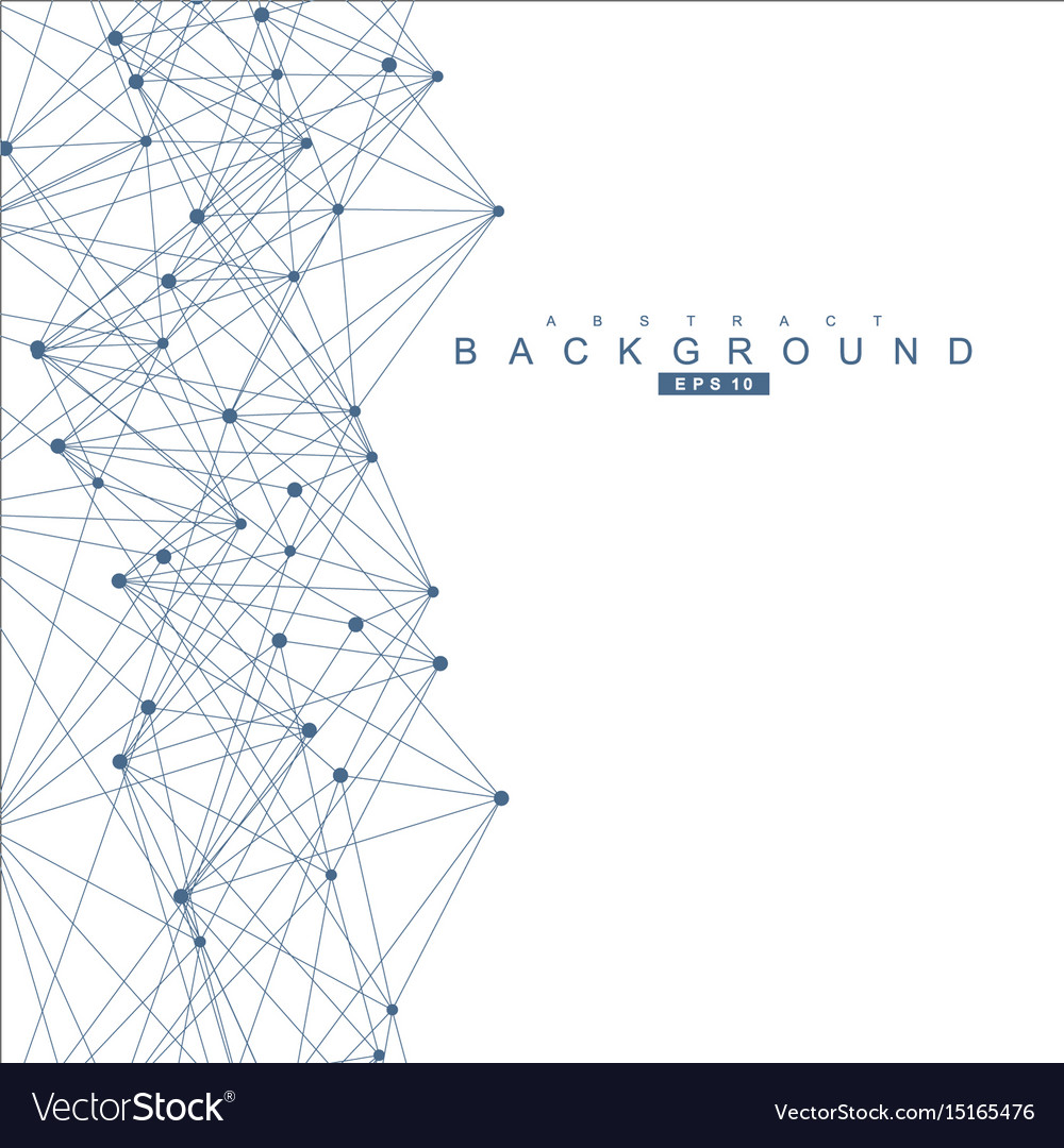 Geometric abstract background with connected line
