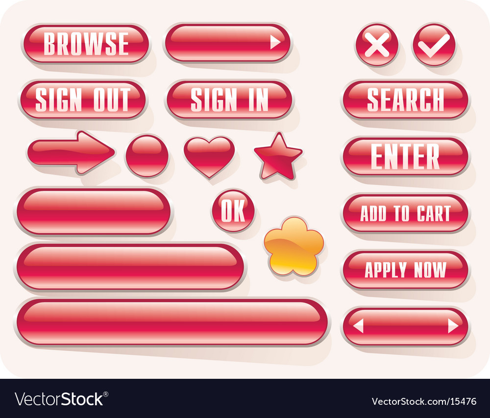 Glossy Buttons Set