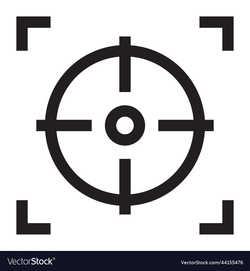 Marketing target icon successful shot Royalty Free Vector