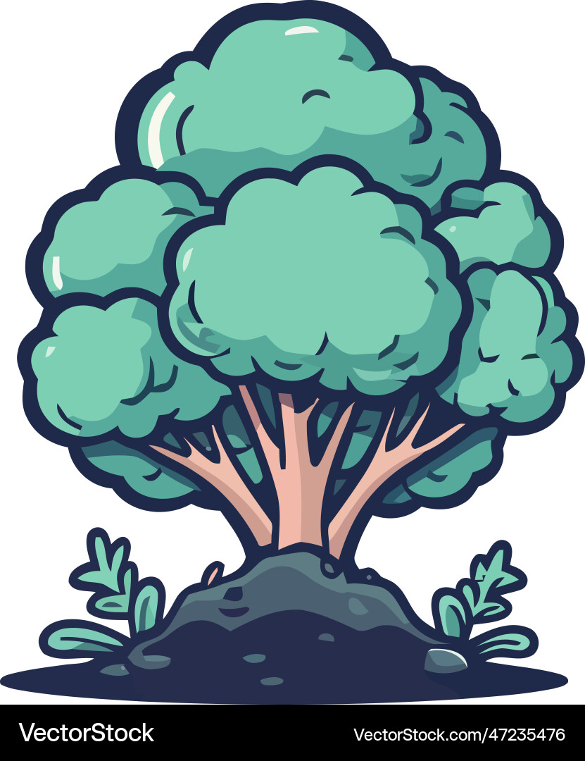 Nature growth by tree leafy Royalty Free Vector Image