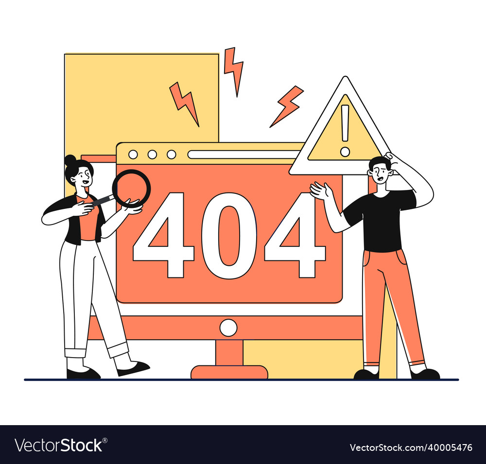 System error concept vector image System error concept