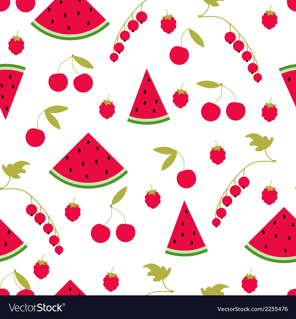 Watermelon Cherry Raspberry Pattern