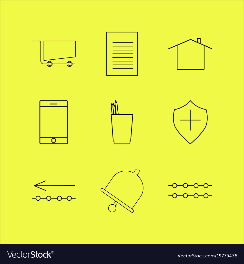 Web linear icon set simple outline icons