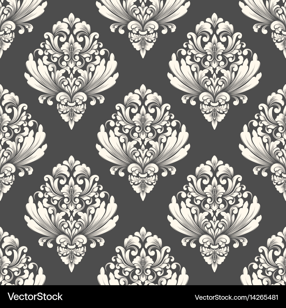 Damask seamless pattern background classical Vector Image