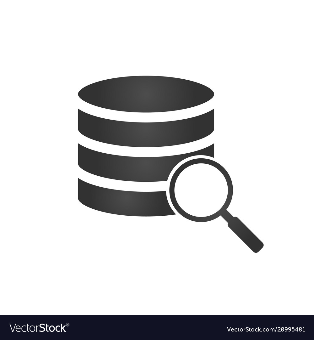 Datenbankserver isolierte flache Web-Mobile-Symbol vector image Datenbankserver isolierte flache Web-Mobile-Symbol