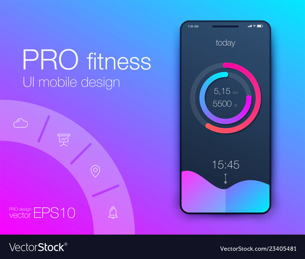 fitness app ui ux design ui design concept with app ui design