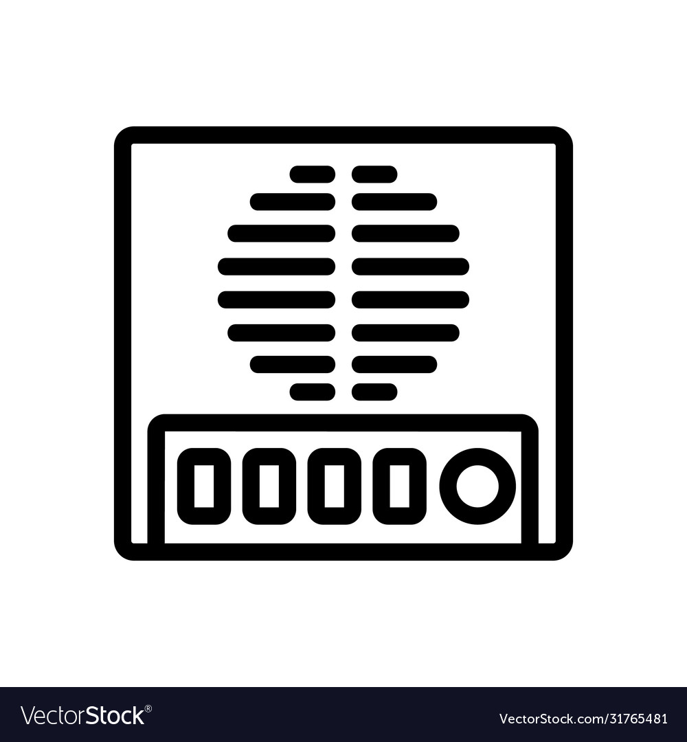 Intercom calling house system icon outline vector image Intercom calling house system icon outline