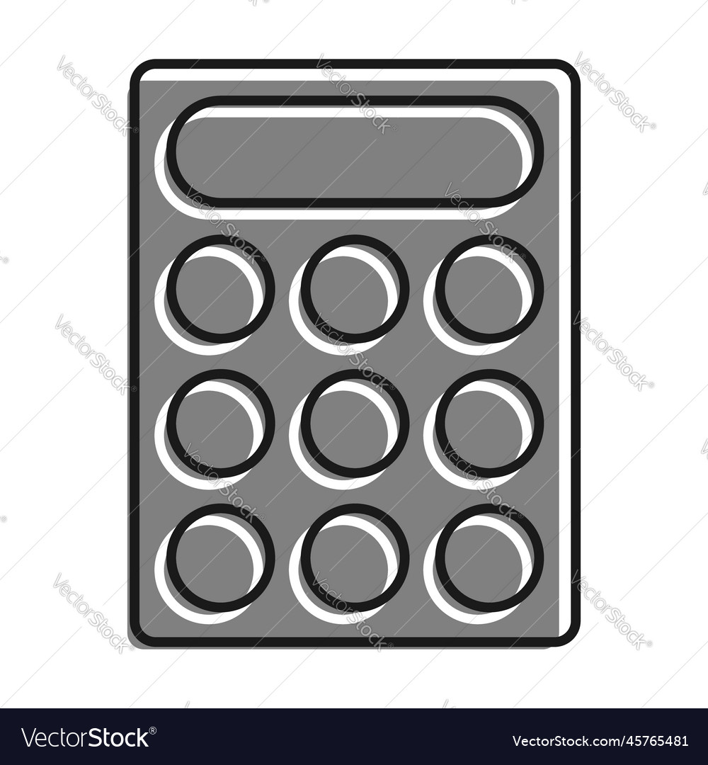 Linear icon learning tools calculation vector image Linear icon learning tools calculation