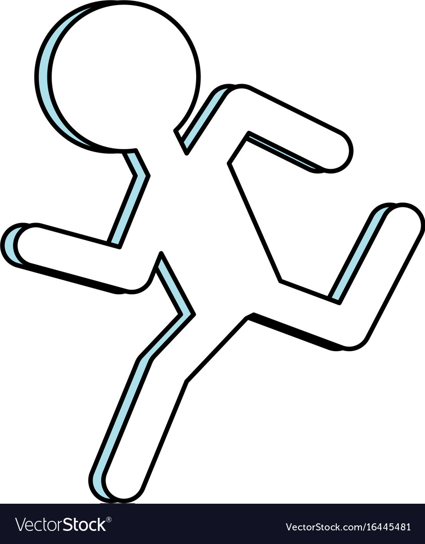 Man running pictograph