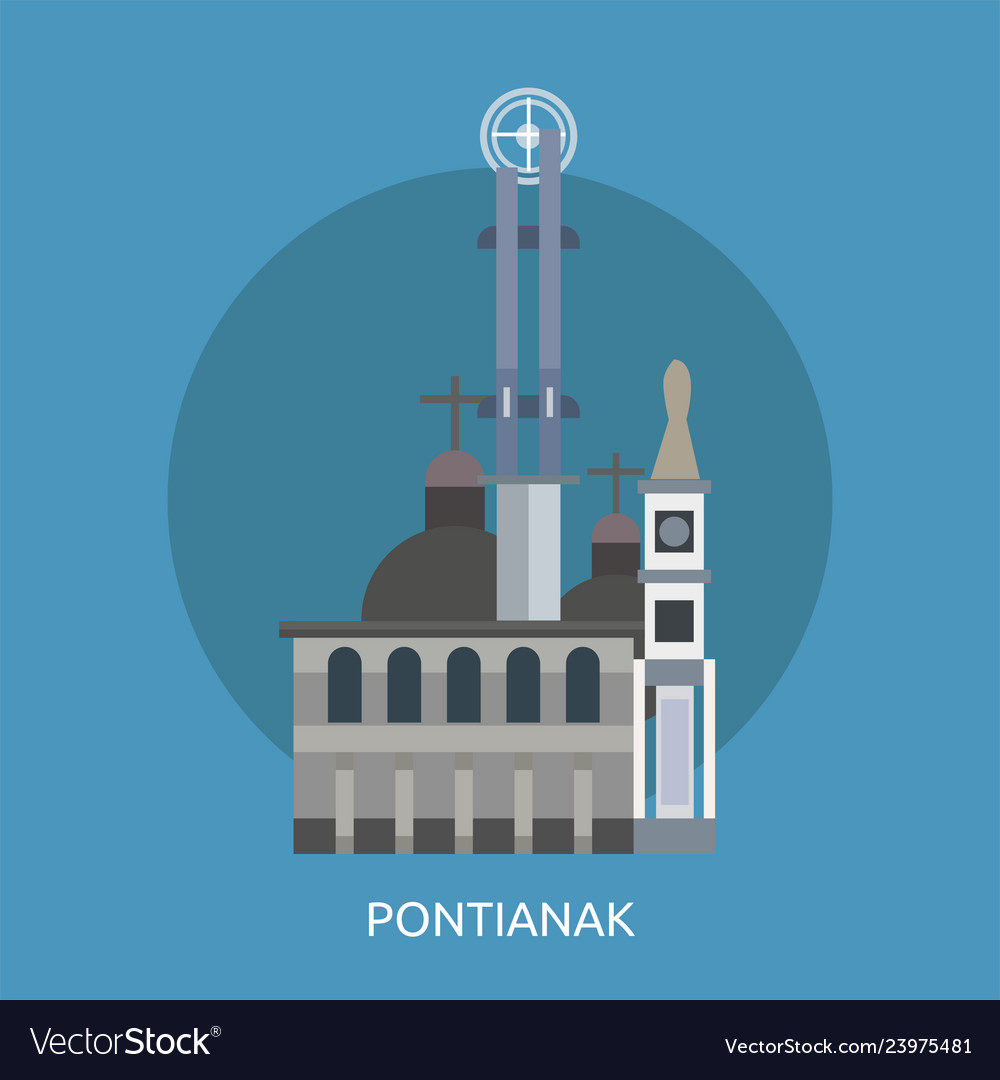 Pontianak conceptual design Royalty Free Vector Image