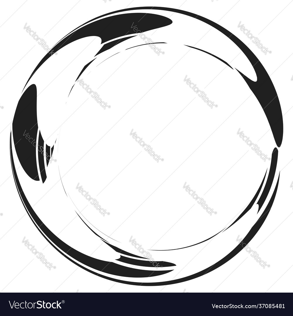 Radial abstract geometric circle design element vector image Radial abstract geometric circle design element