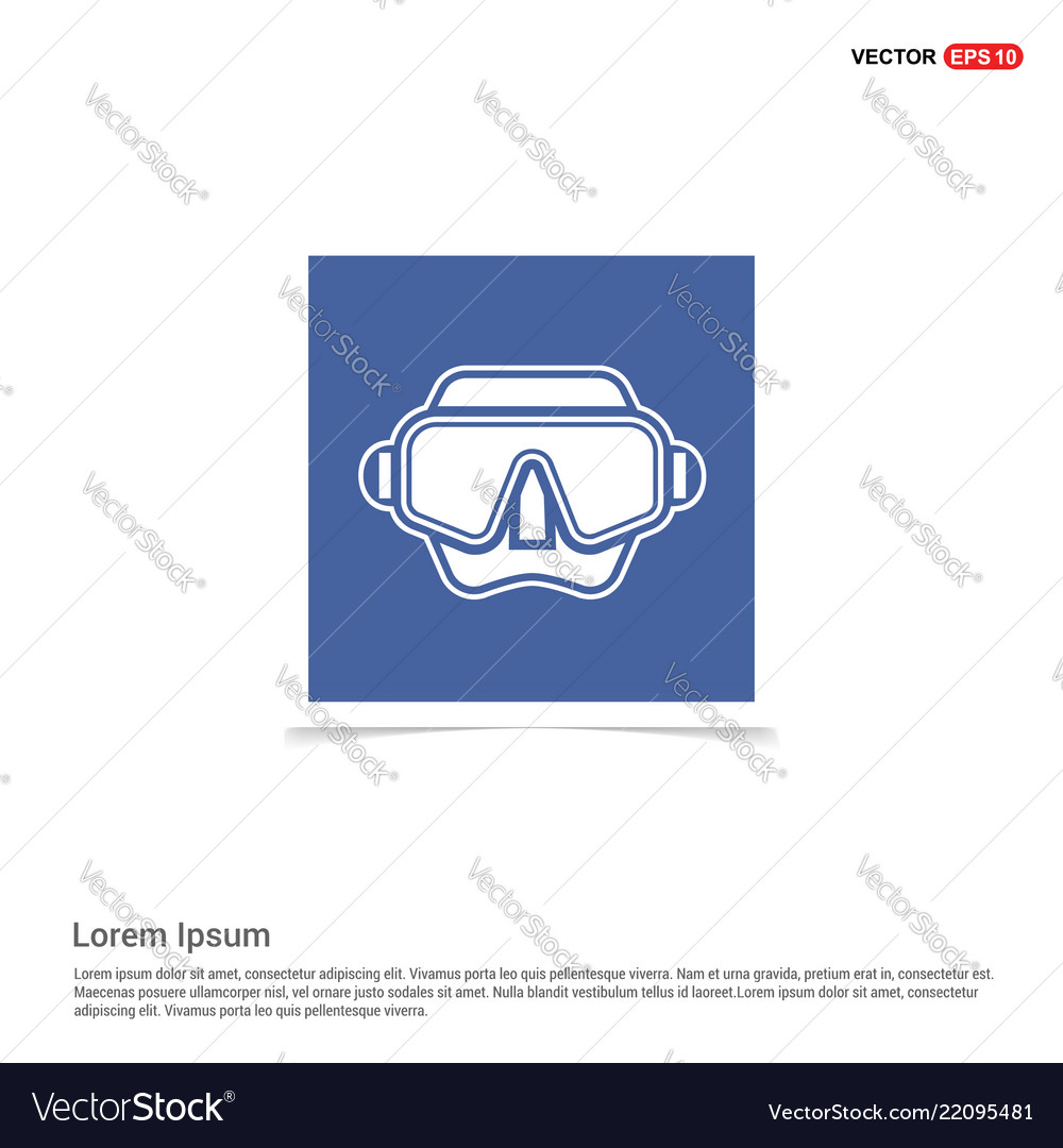 Swimming Mask Icon Blue Photo Frame Royalty Free Vector Swimming Mask Icon Blue Photo Frame Vector Image