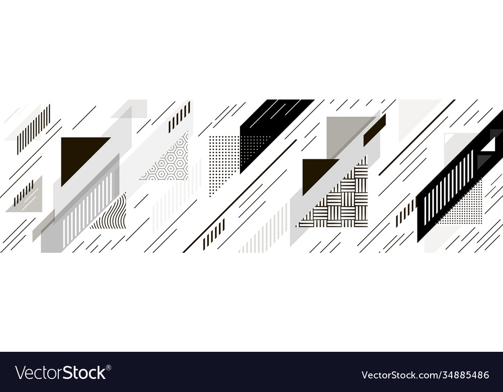 Abstract background with different geometric