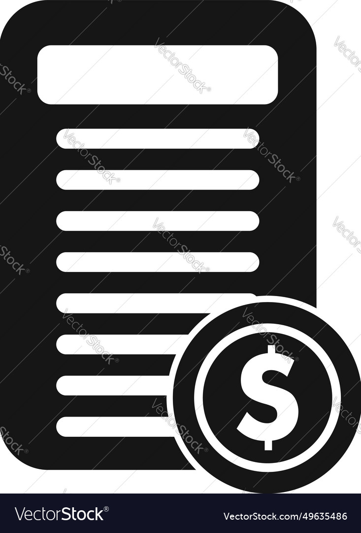 Billing plan access icon simple financial Vector Image