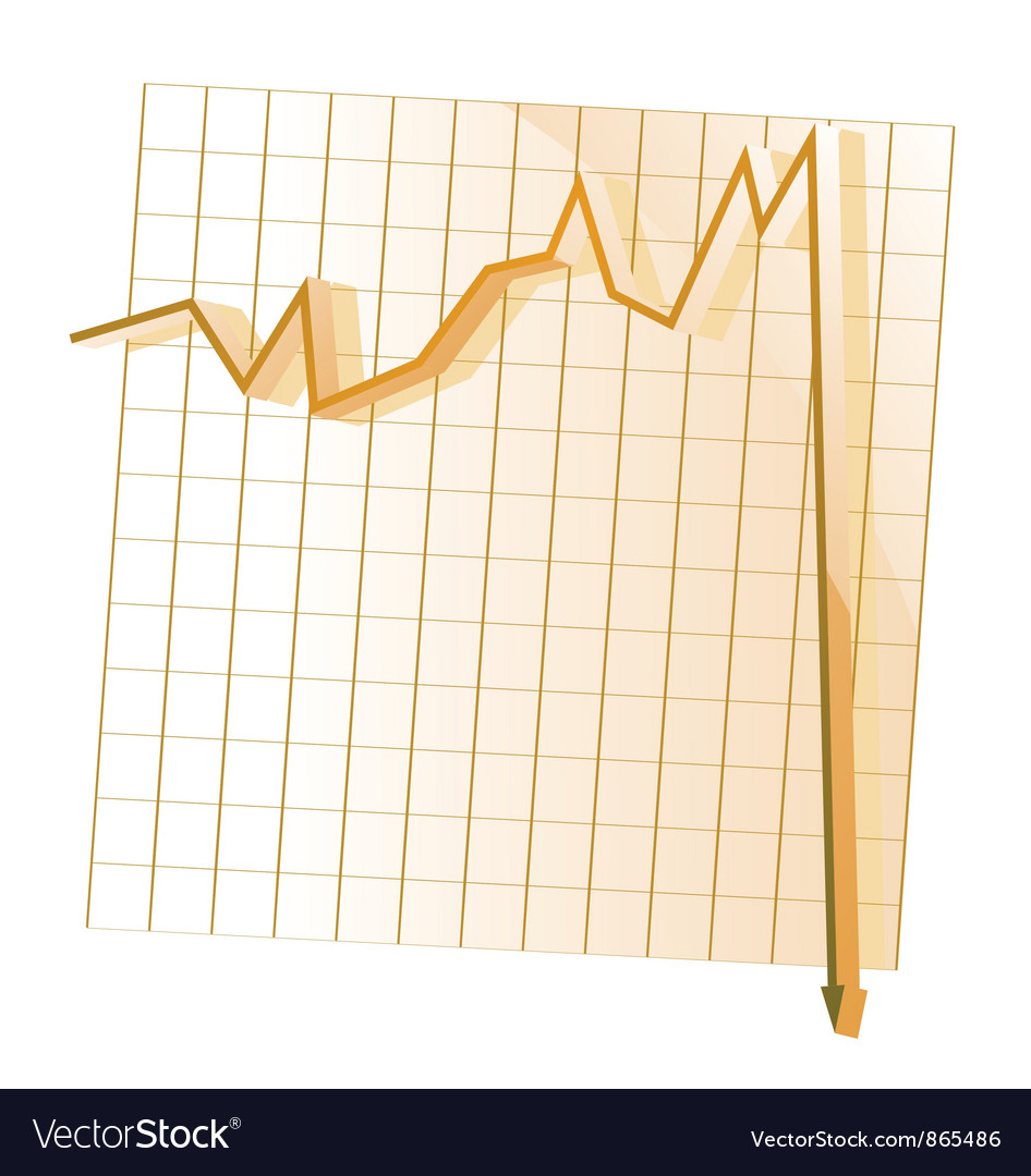Business graph with arrow
