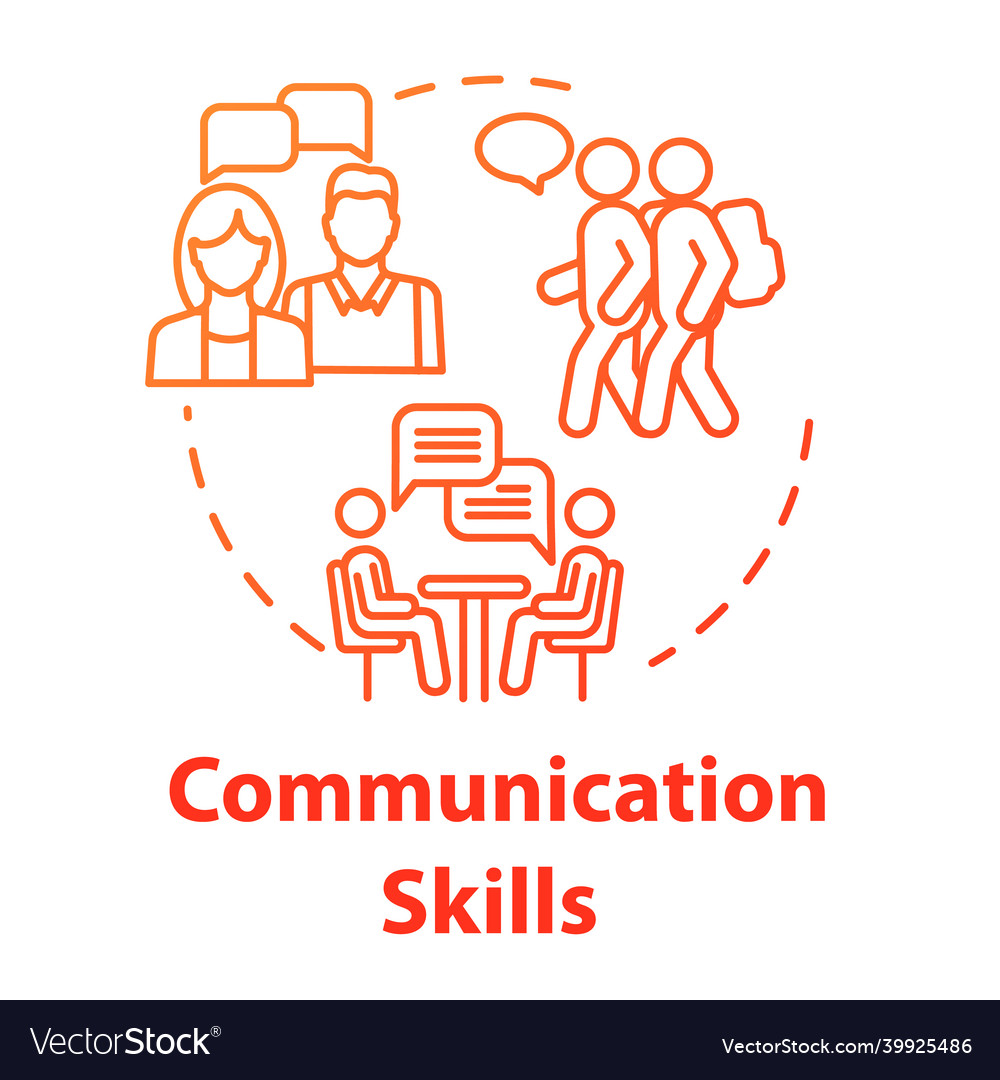 Communication skills concept icon coaching Vector Image