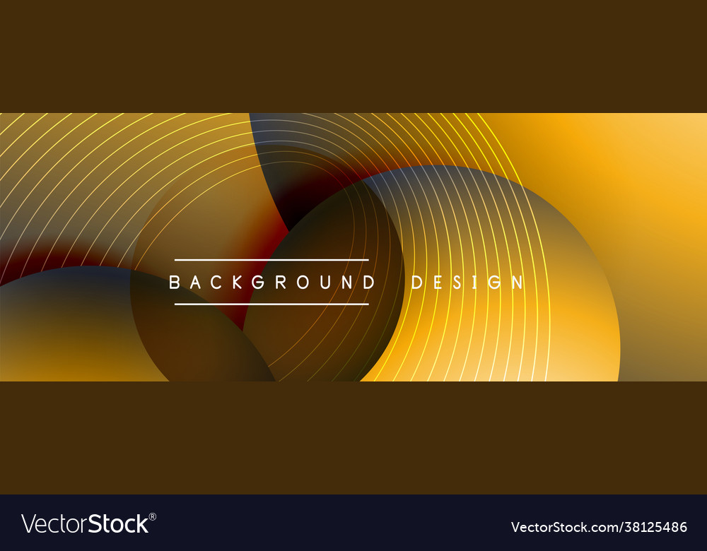 Gradient circles with shadows techno vector image Gradient circles with shadows techno
