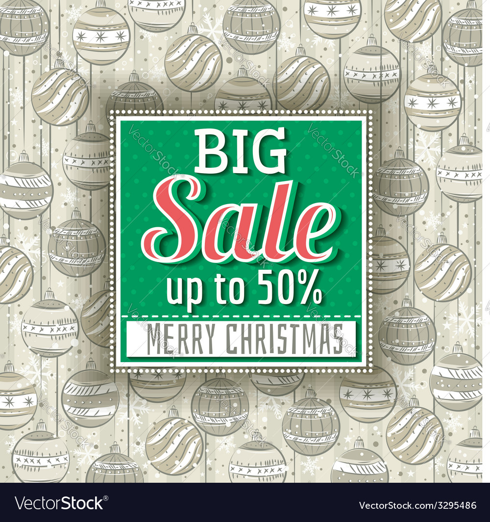 Green christmas background and sale offer