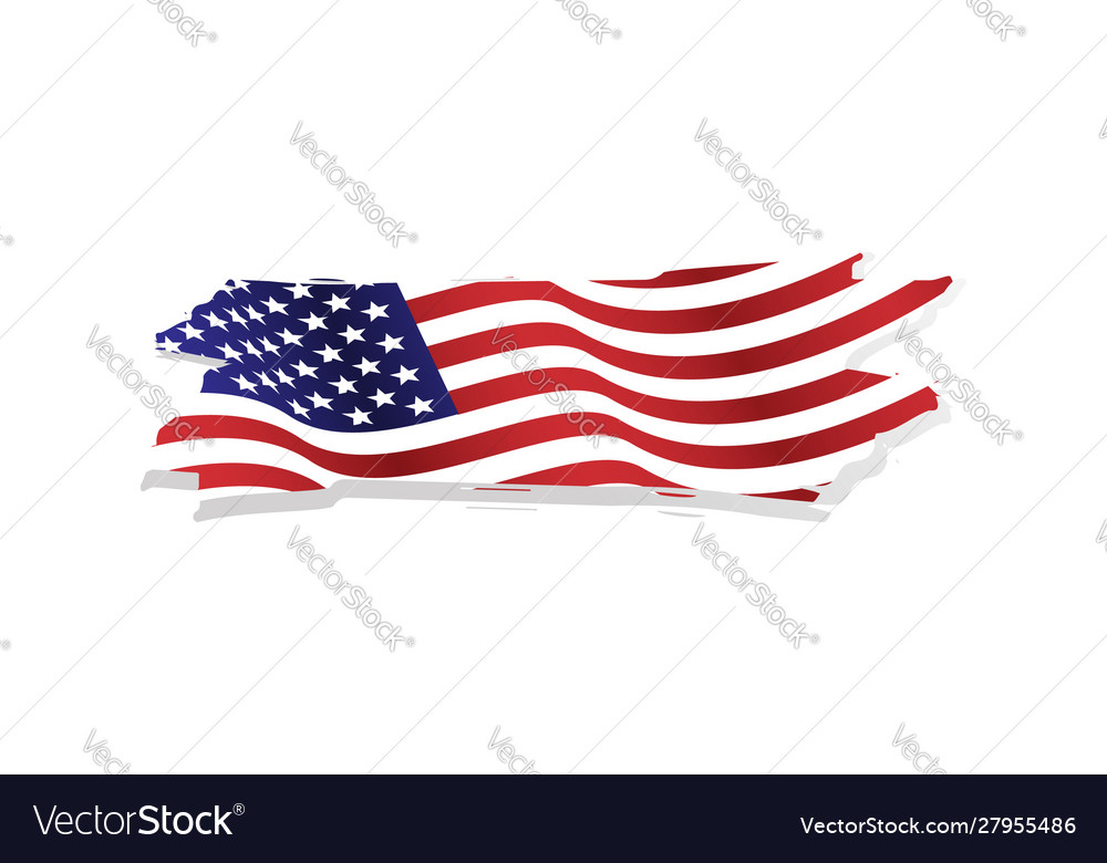 Ripped Flag Vector 6463