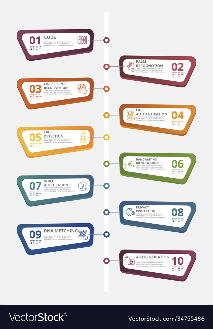Infographic authentication template icons