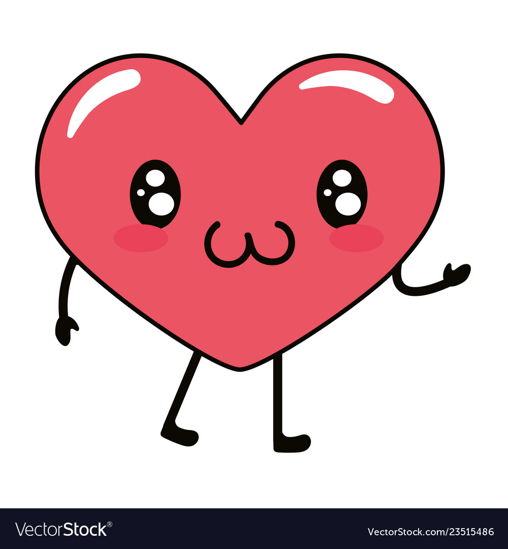 Love heart cartoon Royalty Free Vector Image - VectorStock