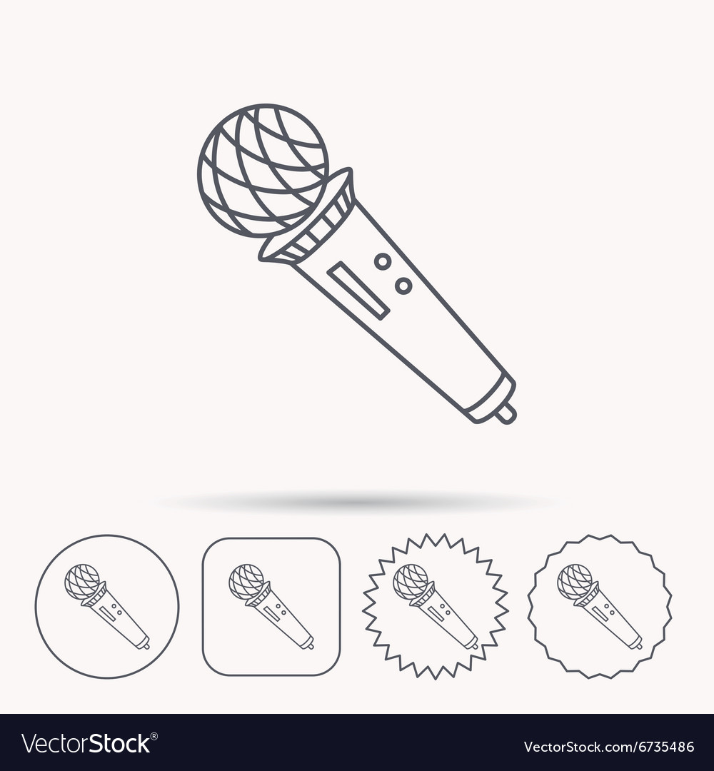 Microphone icon karaoke sign