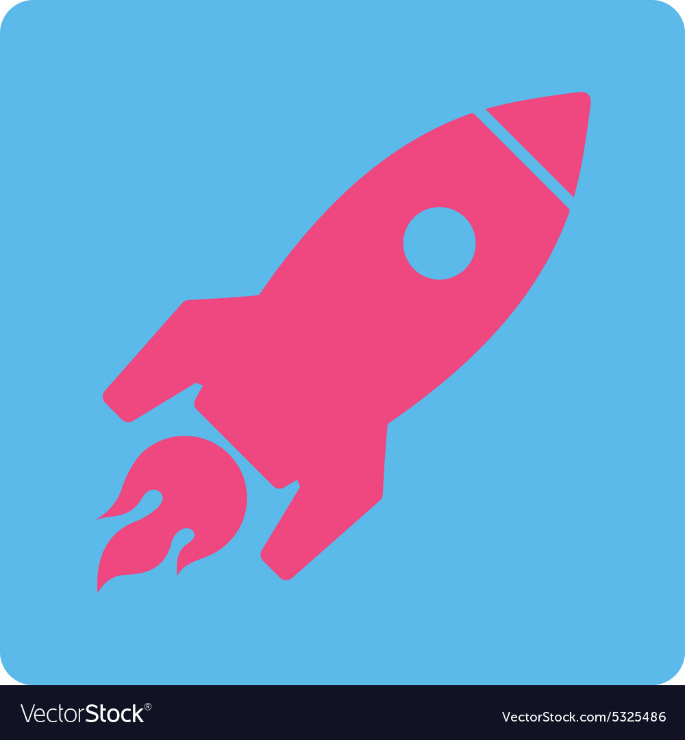 Rocket launch icon from commerce buttons overcolor