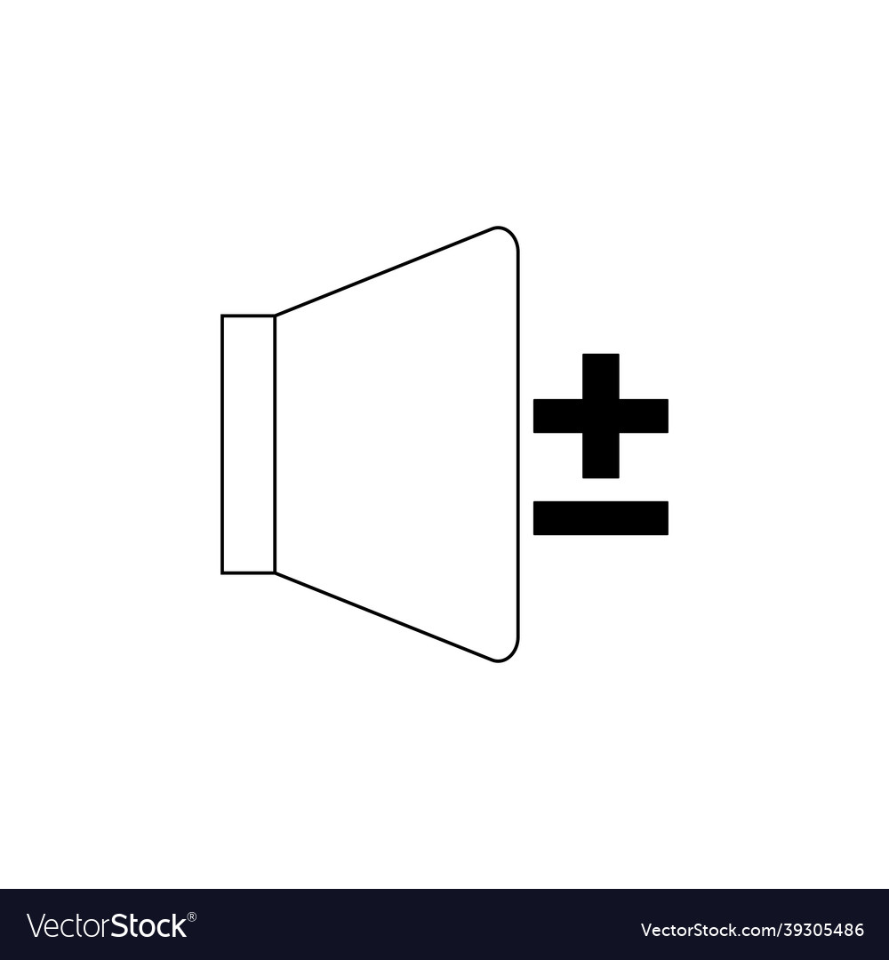 Simple volume icon audio speaker sound symbol