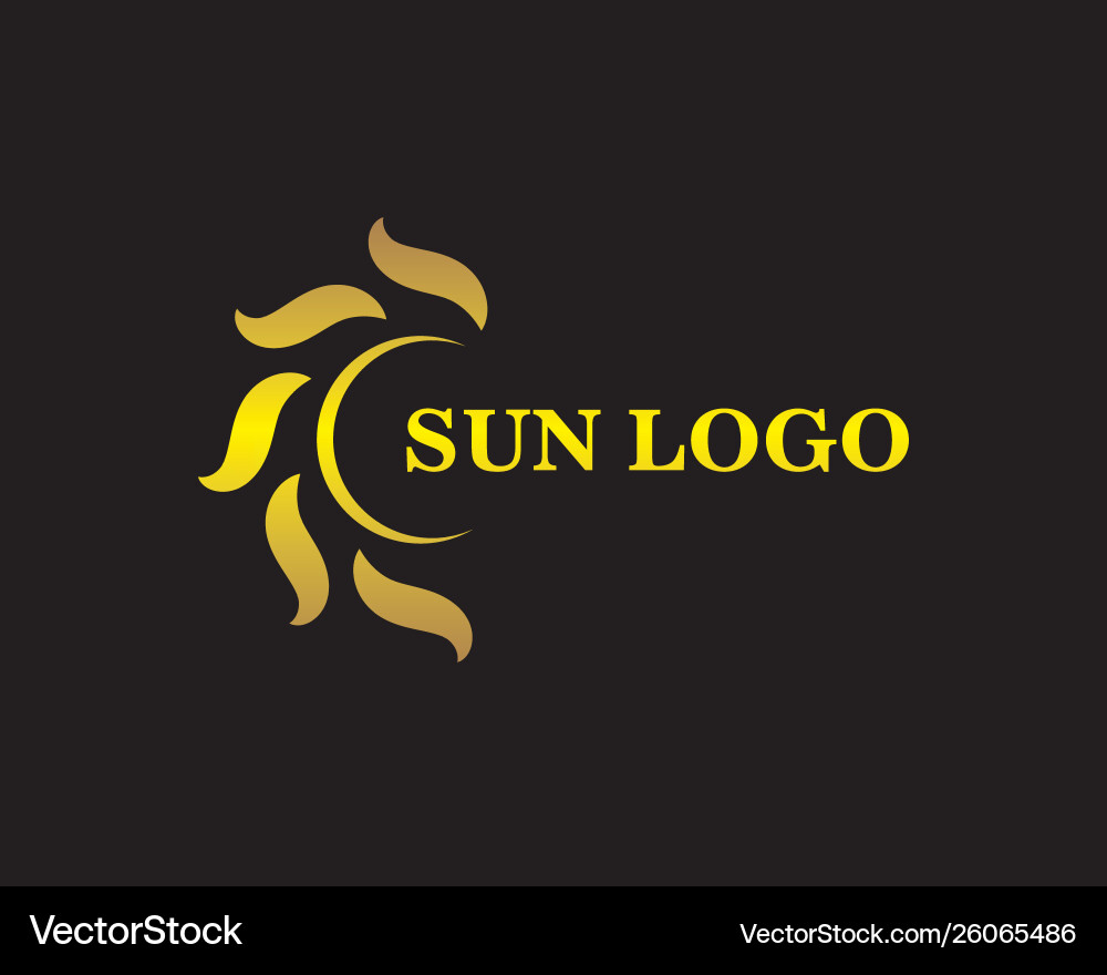 Sun logo icon Royalty Free Vector Image - VectorStock