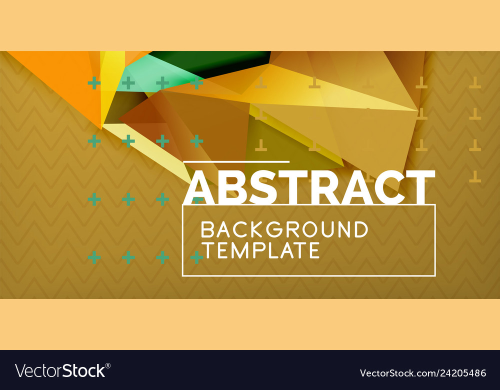 Triangular low poly background design vector image Triangular low poly background design