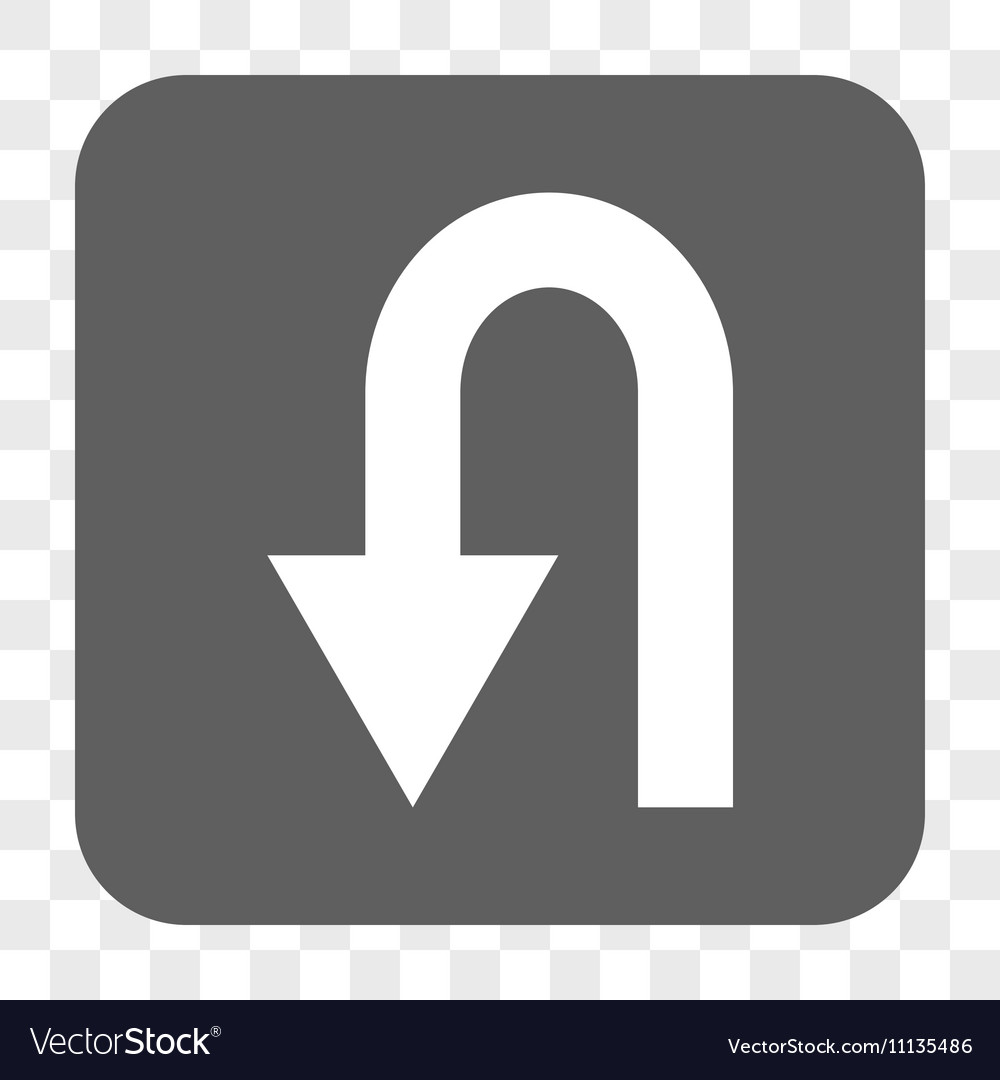 Turn back rounded square button