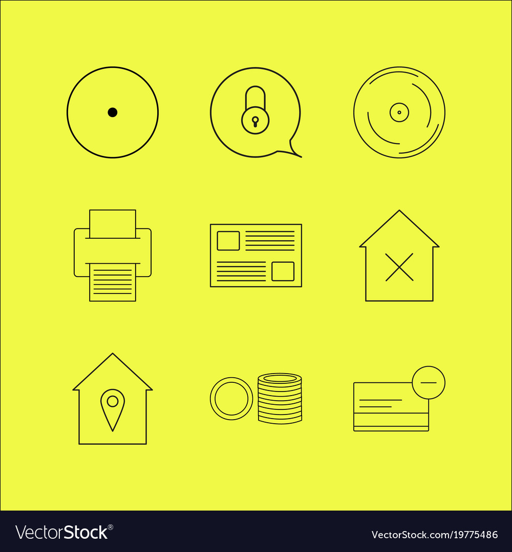 Web linear icon set simple outline icons